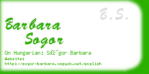 barbara sogor business card